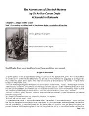 English Worksheet: The Adventures of Sherlock Holmes by Sir Arthur Conan Doyle. A Scandal in Bohemia Part 4 of 5