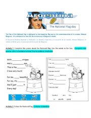 English Worksheet: Argentines flag day