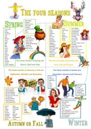 English Worksheet: The four seasons  