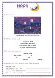 English Worksheet: moon