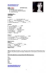 Song Worksheet - Foo Fighters, My Hero - ESL worksheet by LauraEBell