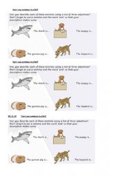 Choose appropriate adjectives and punctuate with commas