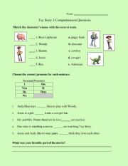 English Worksheet: Toy Story fun 