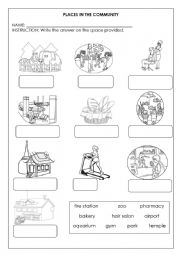 English Worksheet: Buildings