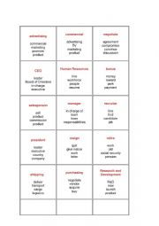 English Worksheet: Taboo card game 