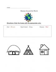 English Worksheet: homes 
