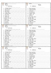 Compound noun plurals card