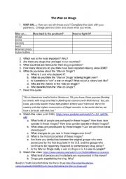 English Worksheet: The War on Drugs