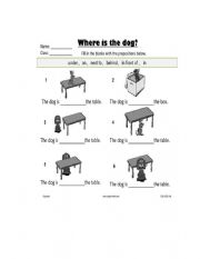 English Worksheet: Prepositions