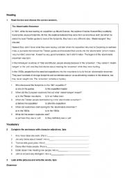 English Worksheet: swan