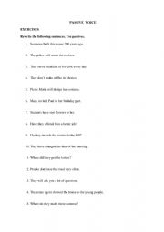 English Worksheet: Passive Voice