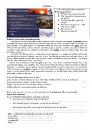 English Worksheet: The Islamic civilization ( Andalusia)