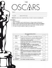 English Worksheet: The Oscars Project