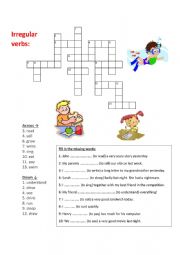English Worksheet: Irregular verbs