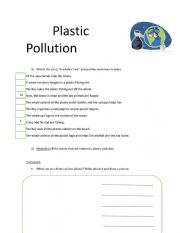 English Worksheet: Plastic Pollution