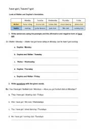English Worksheet: Have got practice