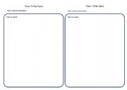 English worksheet: template for new users 2 in 1