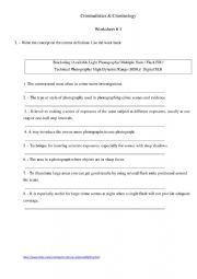 Forensic photography vocabulary