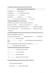 English Worksheet: Past Simple Some Any
