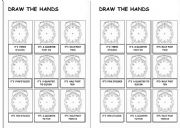 English Worksheet: THE CLOCK