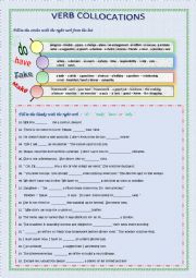 VERB COLOCATIONS WITH DO, MAKE, HAVE AND TAKE