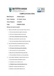 English Worksheet: Passive voice