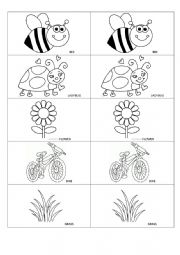 English Worksheet: Spring Memory Game
