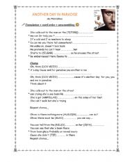 English Worksheet: Another Day in Paradise song- Phill Collins