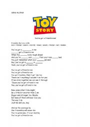 English Worksheet: YOU�VE GOT A FRIEND IN ME