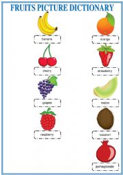 English Worksheet: Fruits 1