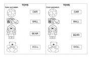 English Worksheet: Toys