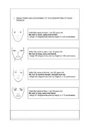 English Worksheet: HAIR TYPES