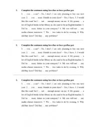 English Worksheet: Have got/Has got cards