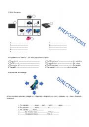 Prepositions of place and directions