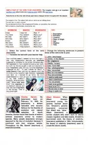 English Worksheet: Verb to be Was/ Were