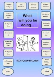 English Worksheet: Future continuous