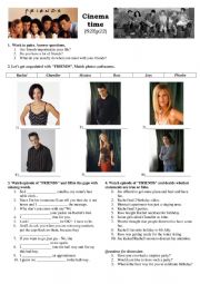 English Worksheet: Cinema time - Friends (S2Ep22)