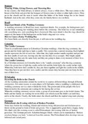 English Worksheet:  Wedding ceremonies