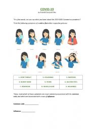 English worksheet: COVID - 19 Worksheet