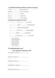 English Worksheet: Have got 