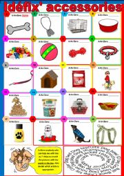 Idefix� accessories - Matching vocabulary - A / an /zero article.