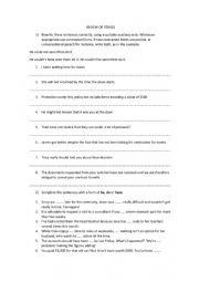 English Worksheet: Review of tenses C1