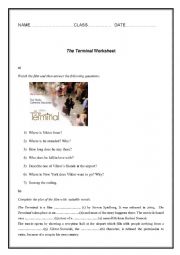 English Worksheet: The terminal