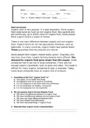 English Worksheet: Test High school 1st grade