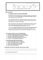 English Worksheet: Test High school 2nd grade