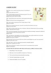 English Worksheet: A HOLIDAY IN ITALY