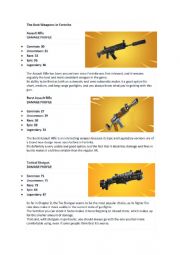 English Worksheet: Comparatives using Fortnite