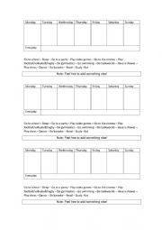 English Worksheet: daily rotuines