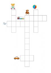 English Worksheet: Cross Words TOYS
