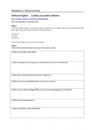 English Worksheet: Saving the Planet_Curbing Plastic Use